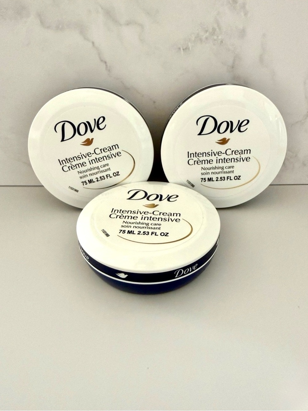 💙 🕊️Set of 3 Dove Intensive-Cream Nourishing Cream: New Sealed 2.53 oz